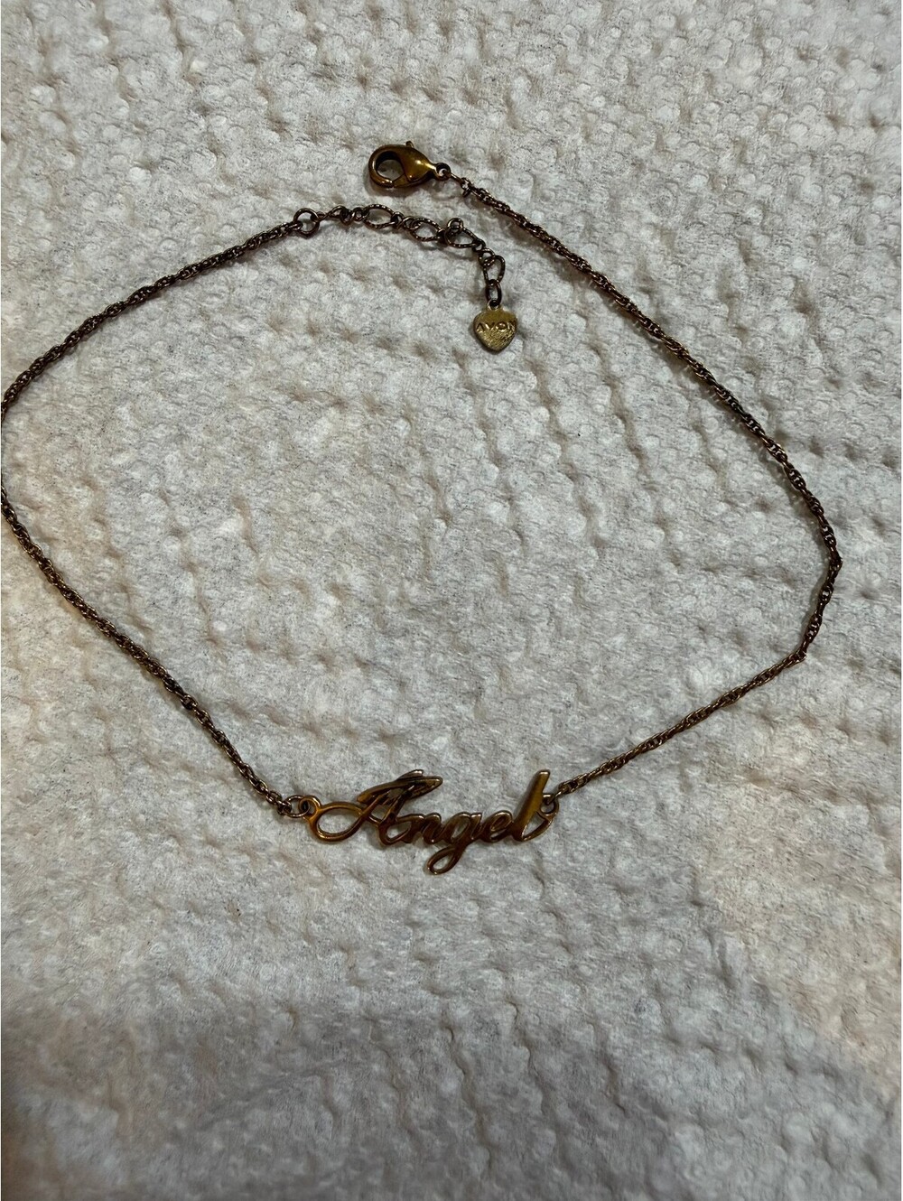 RARE Vintage Avon Gold "Angel' Script Anklet